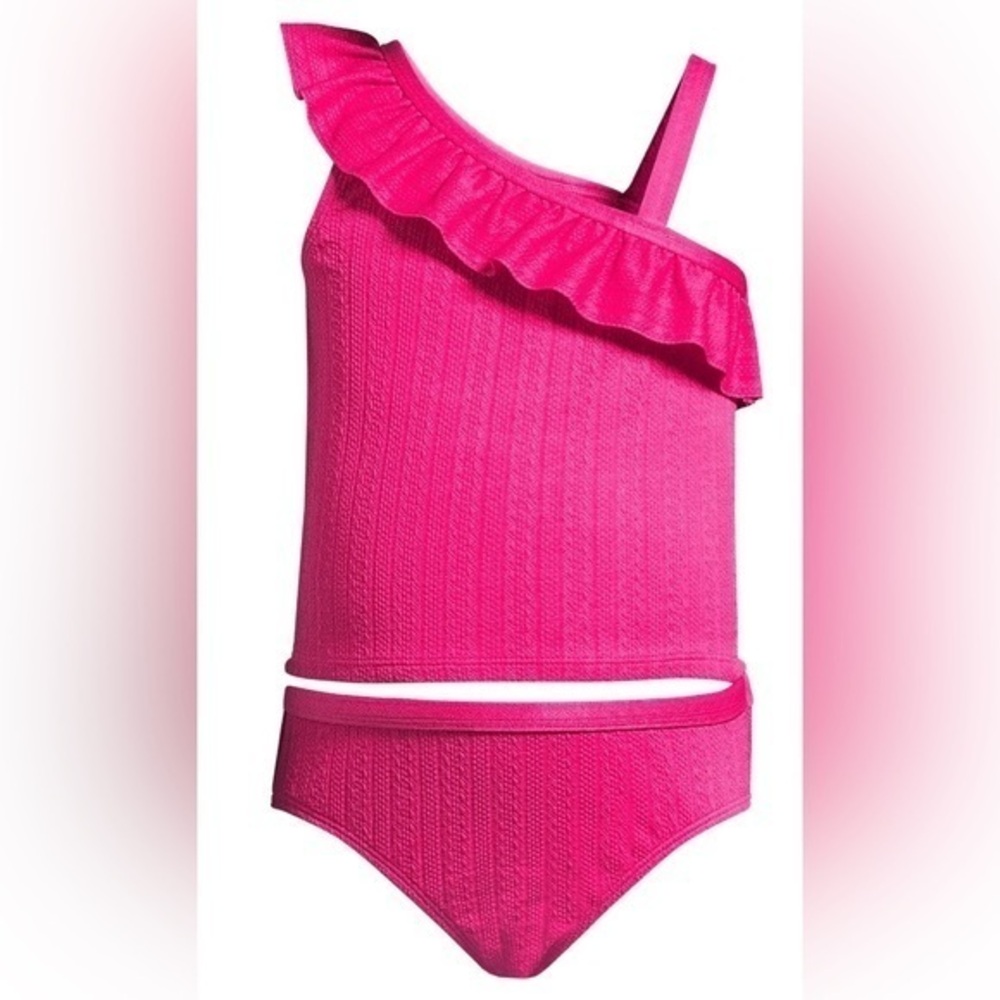 Wonder Nation Toddler Girl Ruffle Strap Tankini Swimsuit, Size 18M